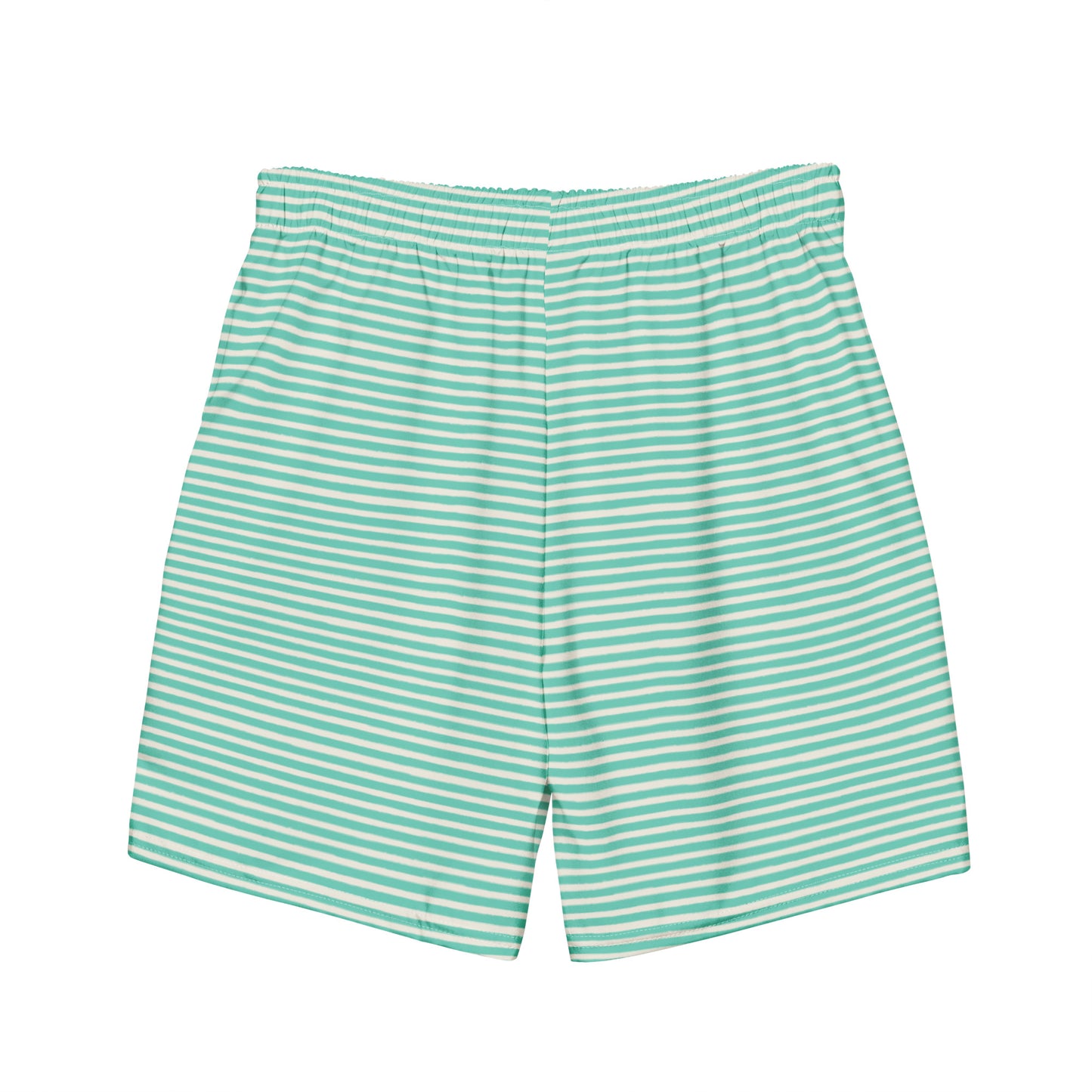 Green Striped Swim Trunks