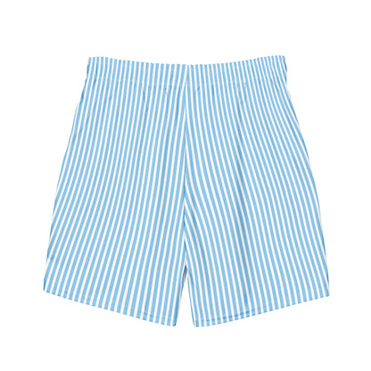 Light Blue Striped Swim Trunks