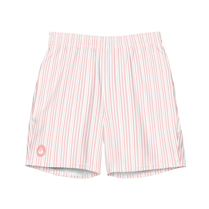 Light Pink Striped Swim Trunks