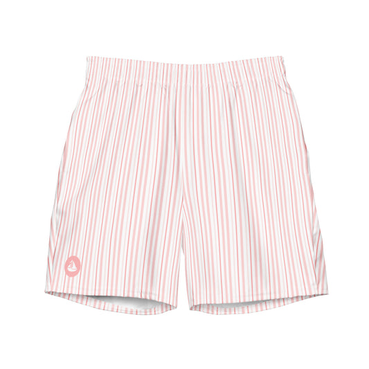 Light Pink Striped Swim Trunks